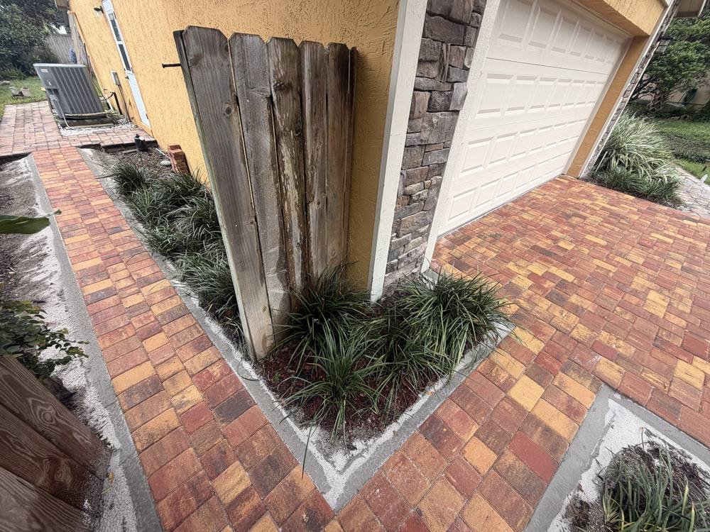 Finished paver edge and walkway detail