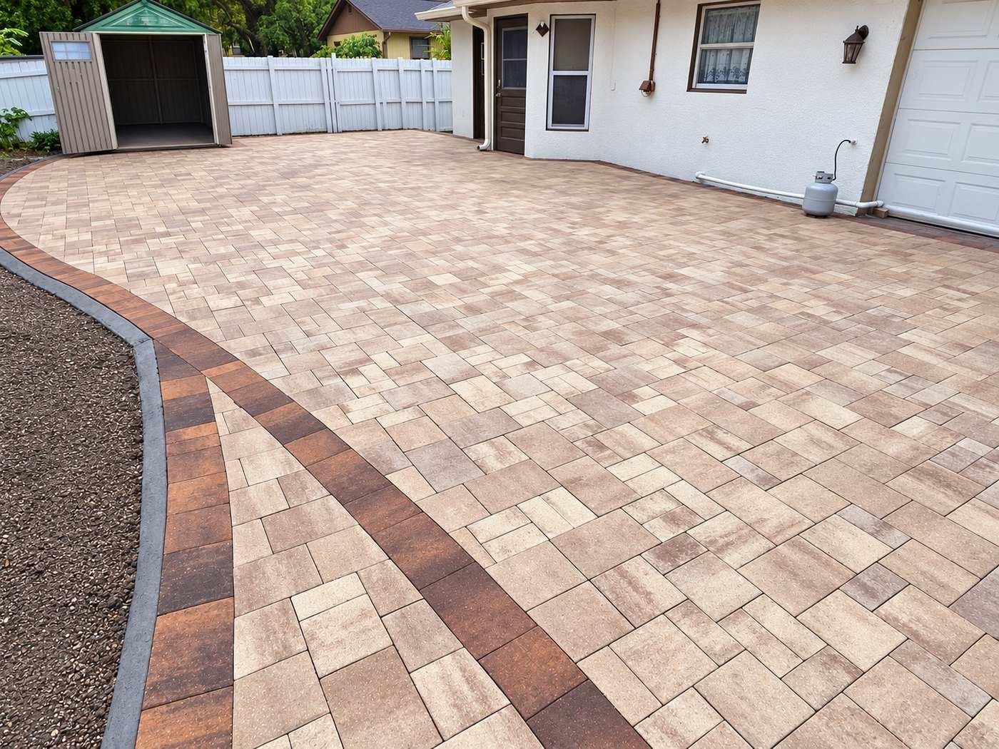 Paver driveway installed by Cavisa Solutions in Central Florida